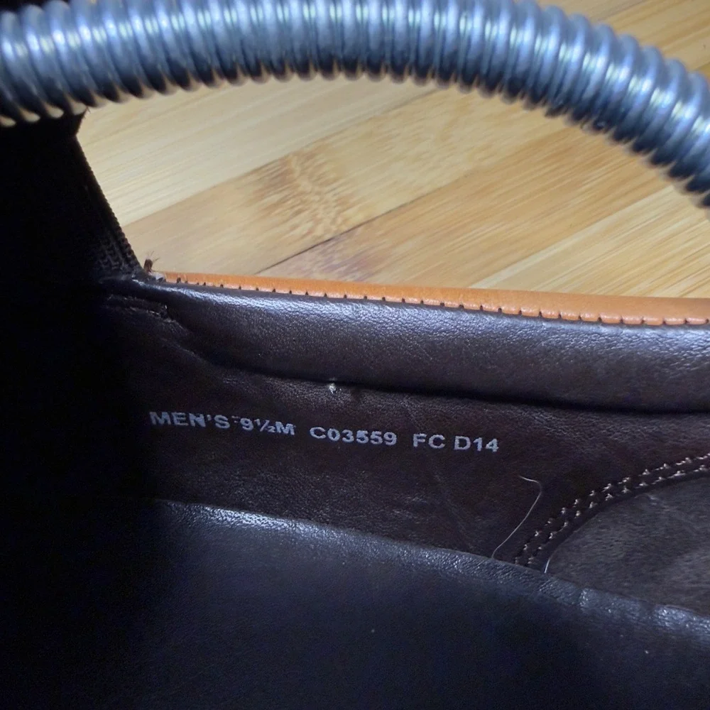 Cole Haan Mens Tan Brown Leather Slip On Driving Loafers Moc Toe‎ Shoes